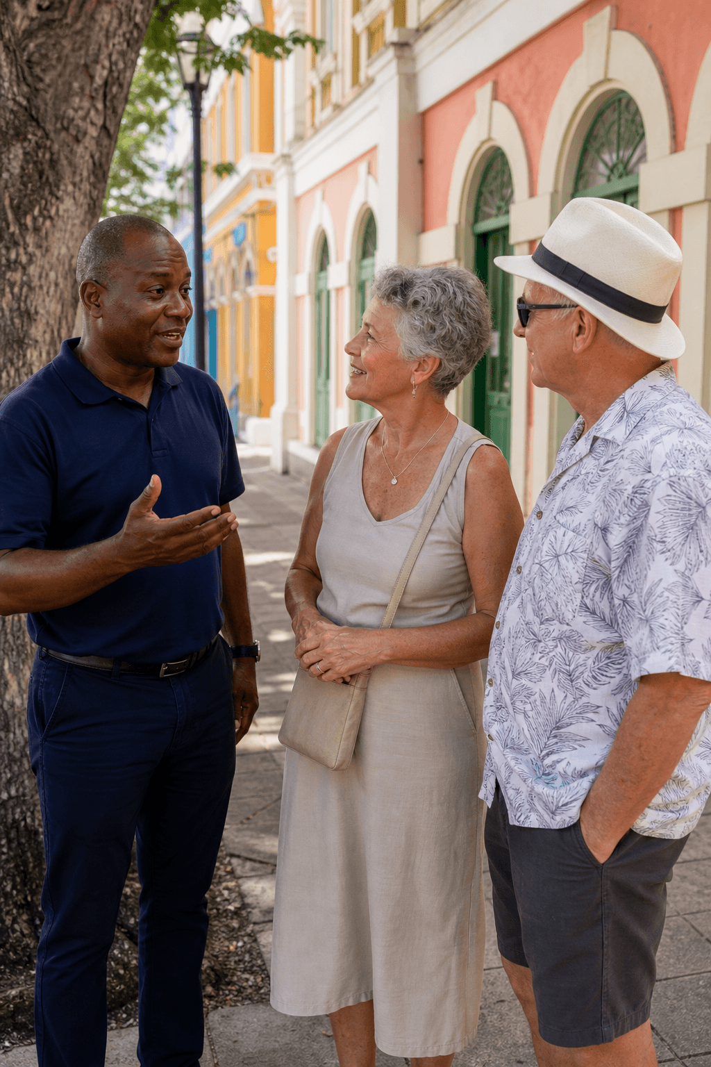 Visitors exploring Barbados with a local driver